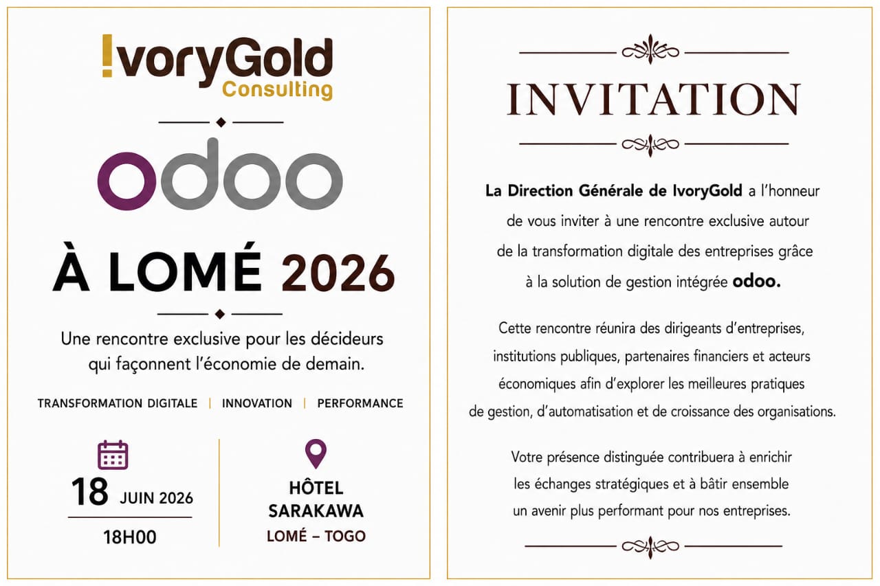 Couverture événement Odoo à Lomé 2026